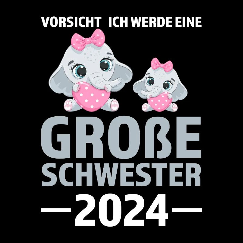 Große Schwester 2024 Elefant Geschwister Geschenk