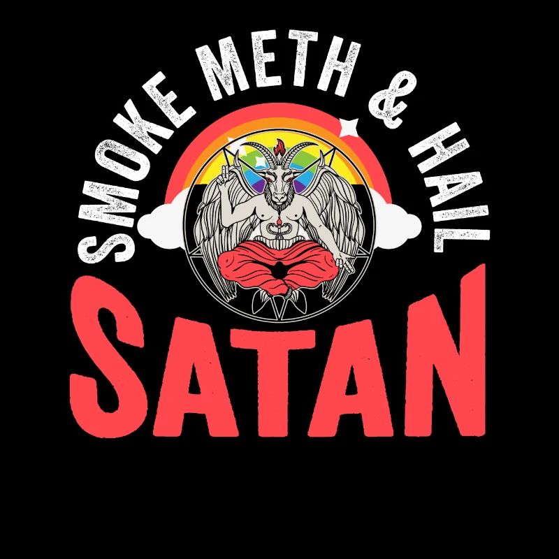 Smoke Meth Hail Satan Goth Geschenk