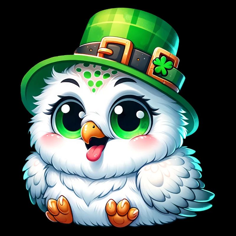 St. Patrick's Cute Snowy Owl