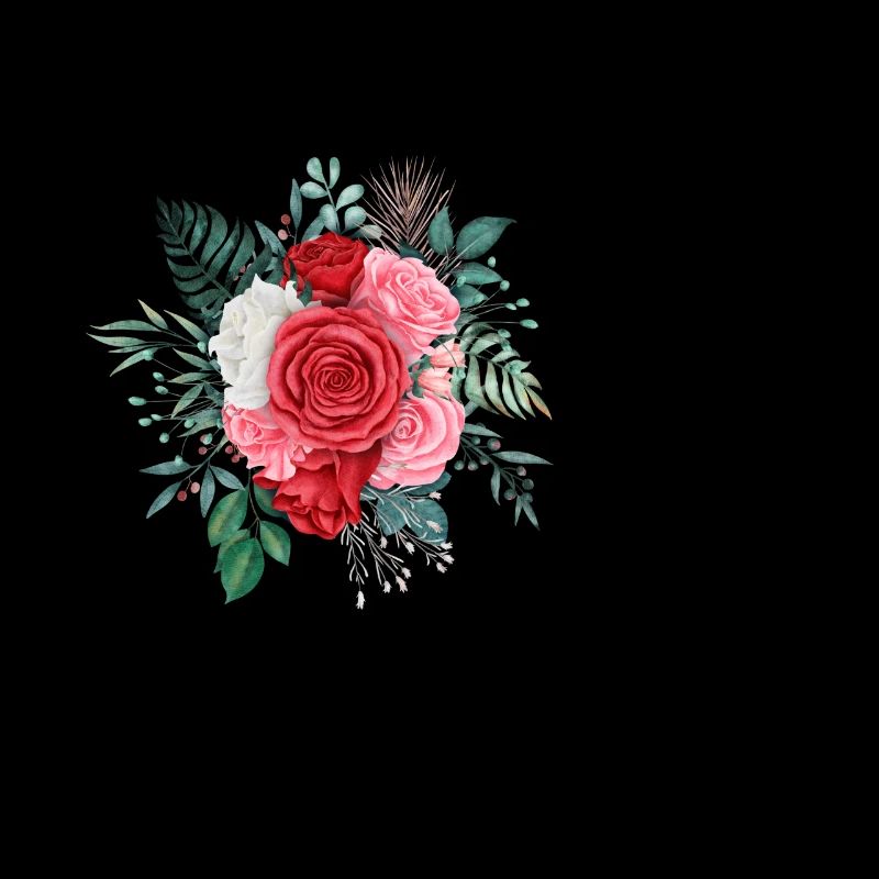 Roter Blumenbuchstabe P