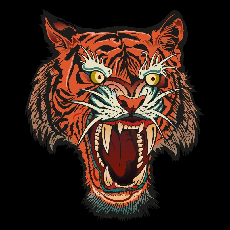 Tiger Tattoo Tattoo Zeichenkopf 904 W
