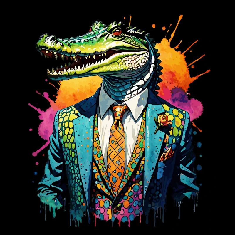 Crocodile in a suit