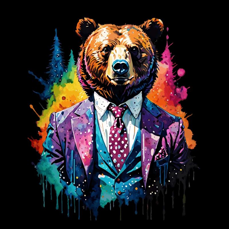 Bear in a suit