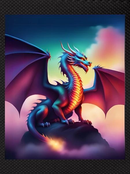Dragon on a cliff