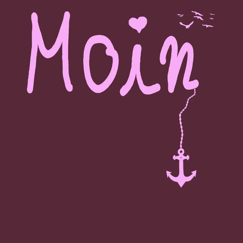 Moin Begrüßung Moin mit Möwe