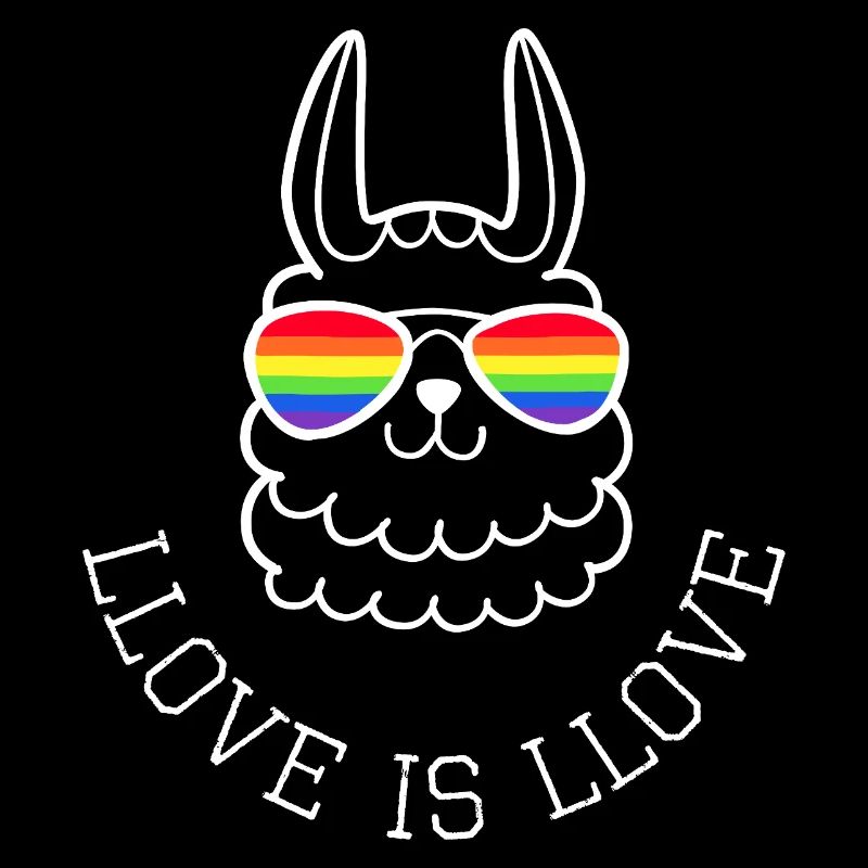 Llove is Llove LGBTQ Llama Rainbow Sunglasses