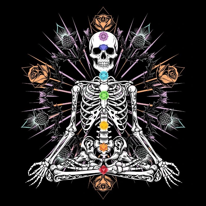Skeleton Chakra Gothic Meditation