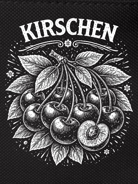 Cherry cluster illustration