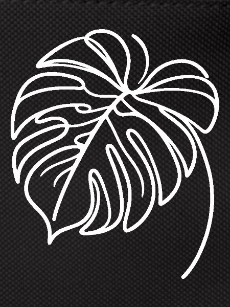 Monstera Leaf White