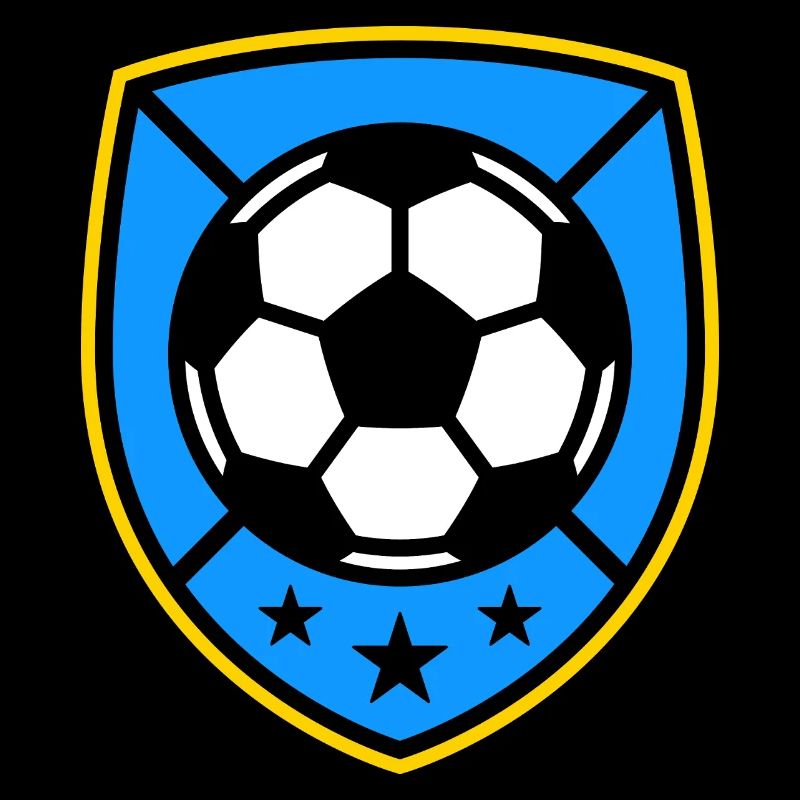 Blue Crest Soccer Ball Emblem
