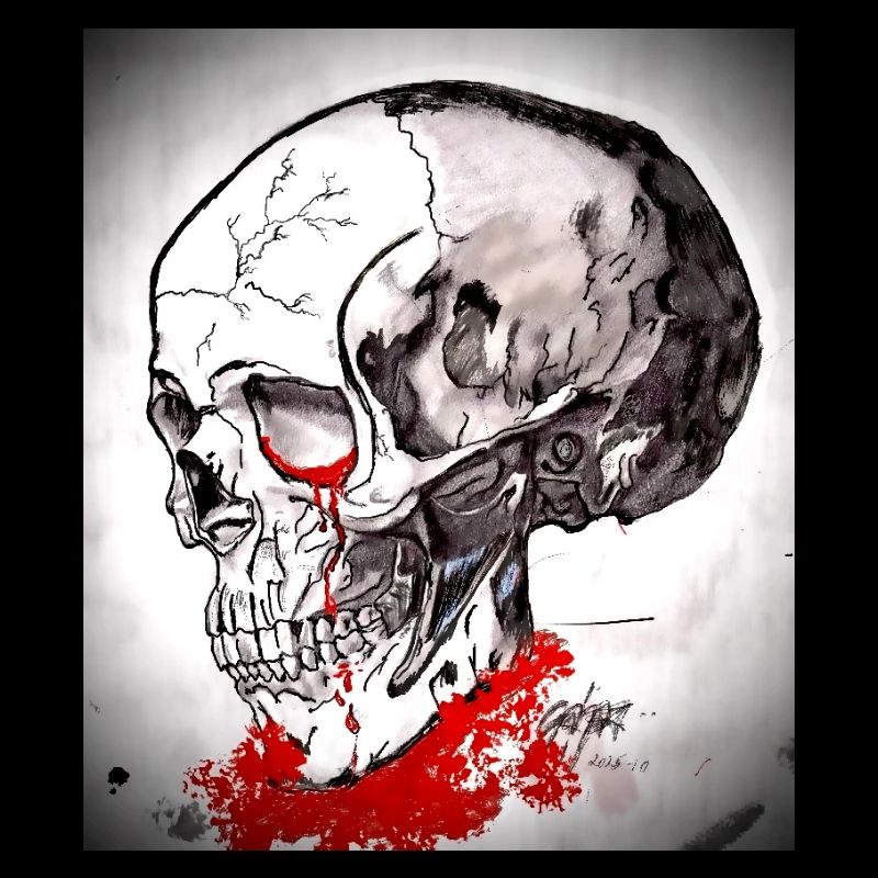 Bloody Skull Sketch