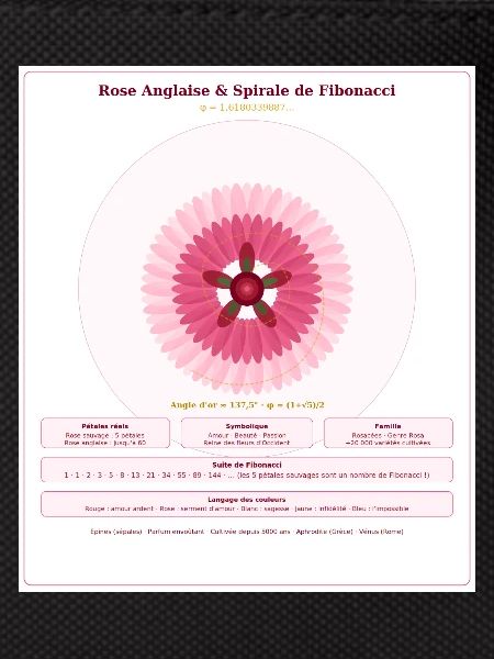 Rosace Fibonacci Rose Délicate