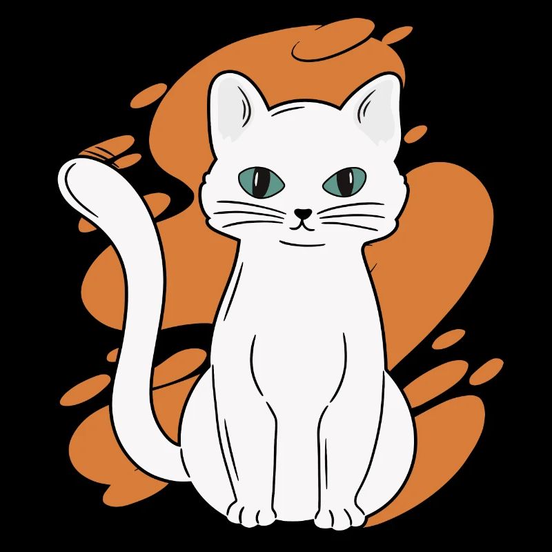 Blanc Main Coon Cat Cat Outfit pour