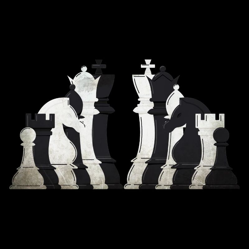 Chess pieces lineup