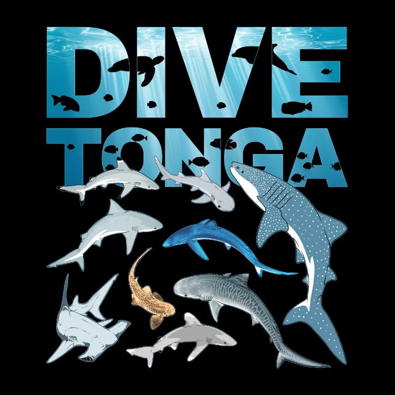 PLONGÉE Tonga Shark Species Requin tigre Requin baleine Requin bleu