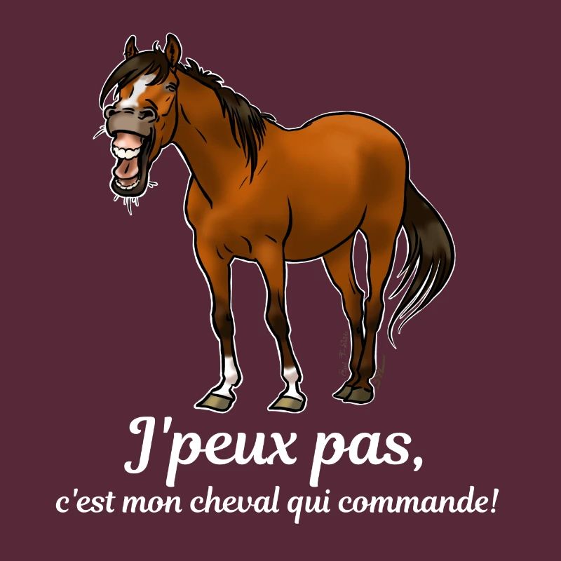 Mon cheval commande (blanc)