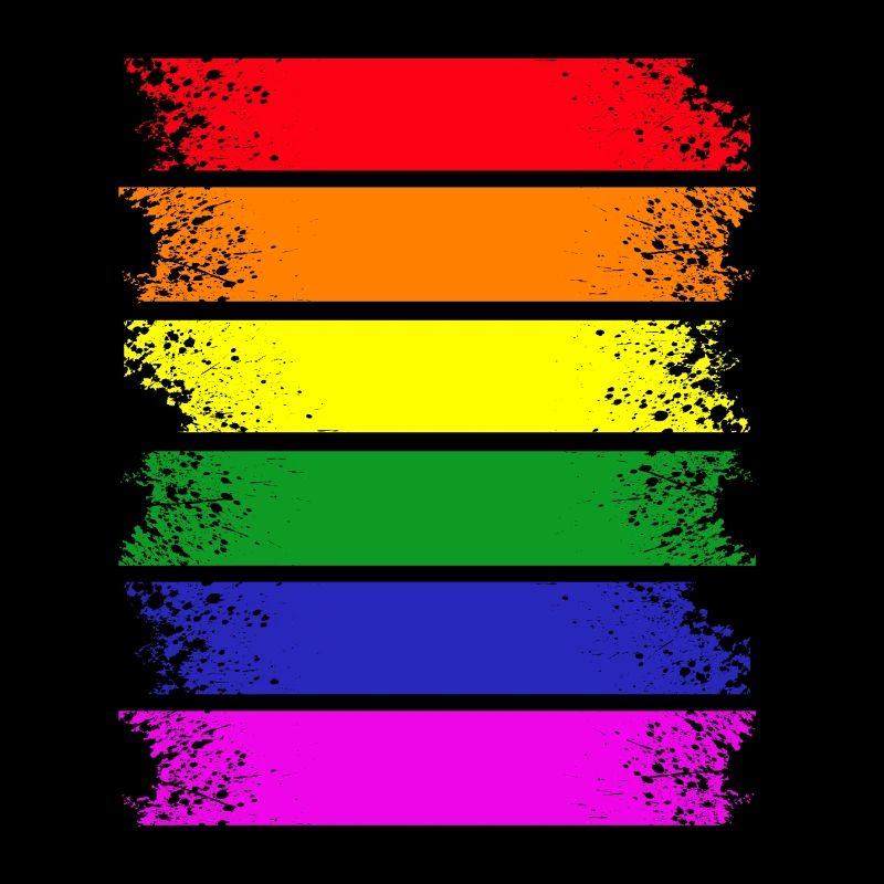 Rainbow stripes across