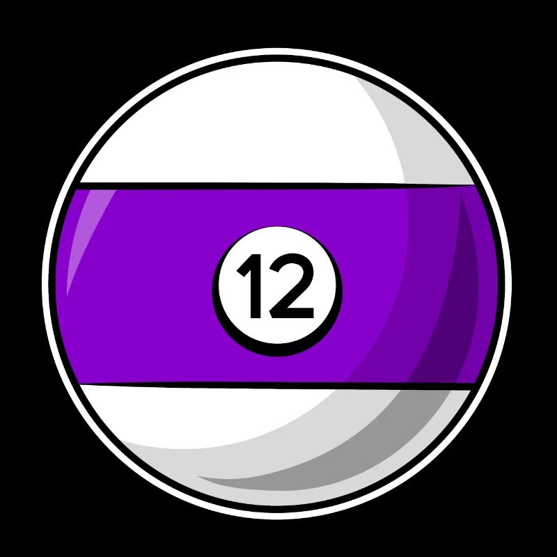 Billiard ball 12 purple Billiards twelve