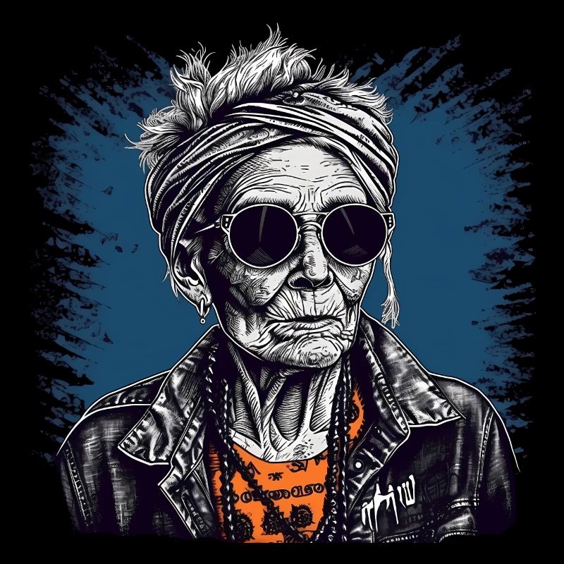 Cool Old Punker Lady - Best Ager