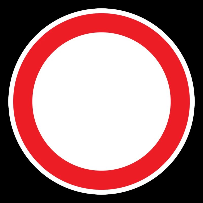 Panneau de signalisation de passage interdit