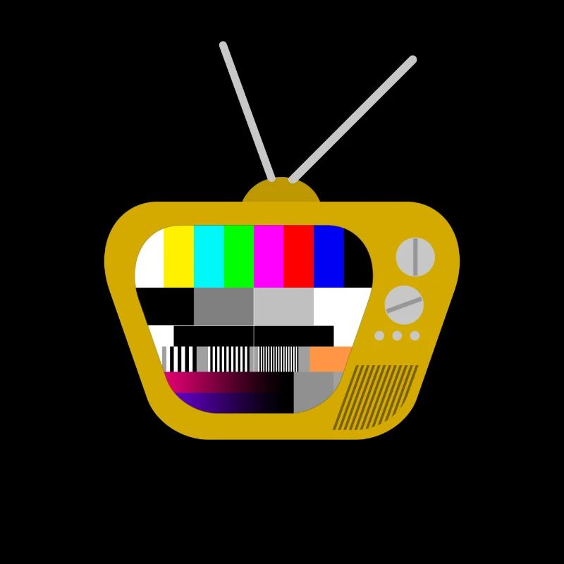 Old TV with test pattern (brown)