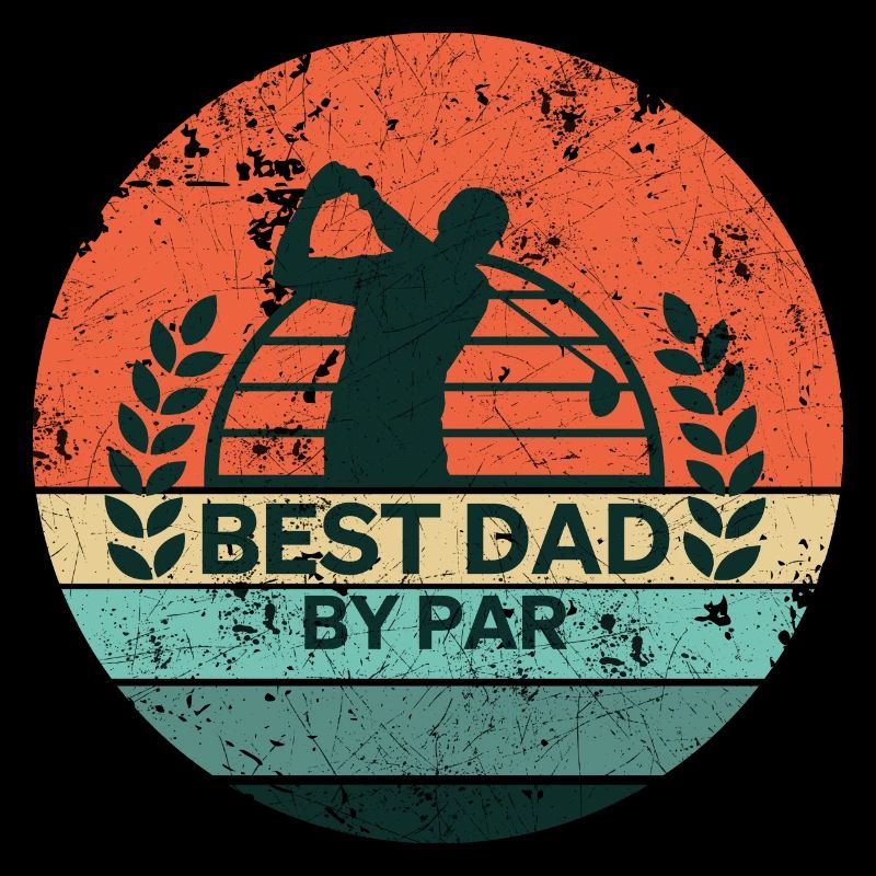 BESTER VATI PAR GOLF GOLFER LOCH BALL SPRUCH MOTIV
