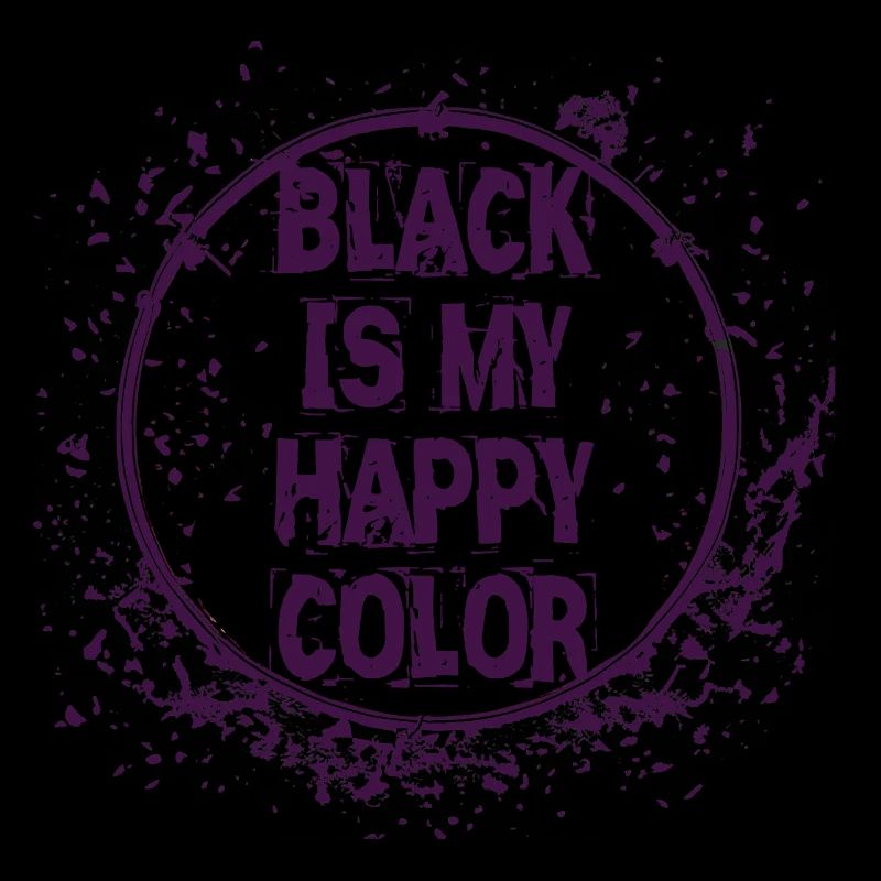 Happy color Schwarz Glücksfarbe Gothic Goth Emo