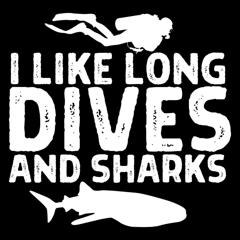 Diver Shark Dive Scuba Diving Quote Saying Cool