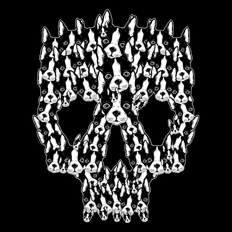Boston Terrier dog sugar skull