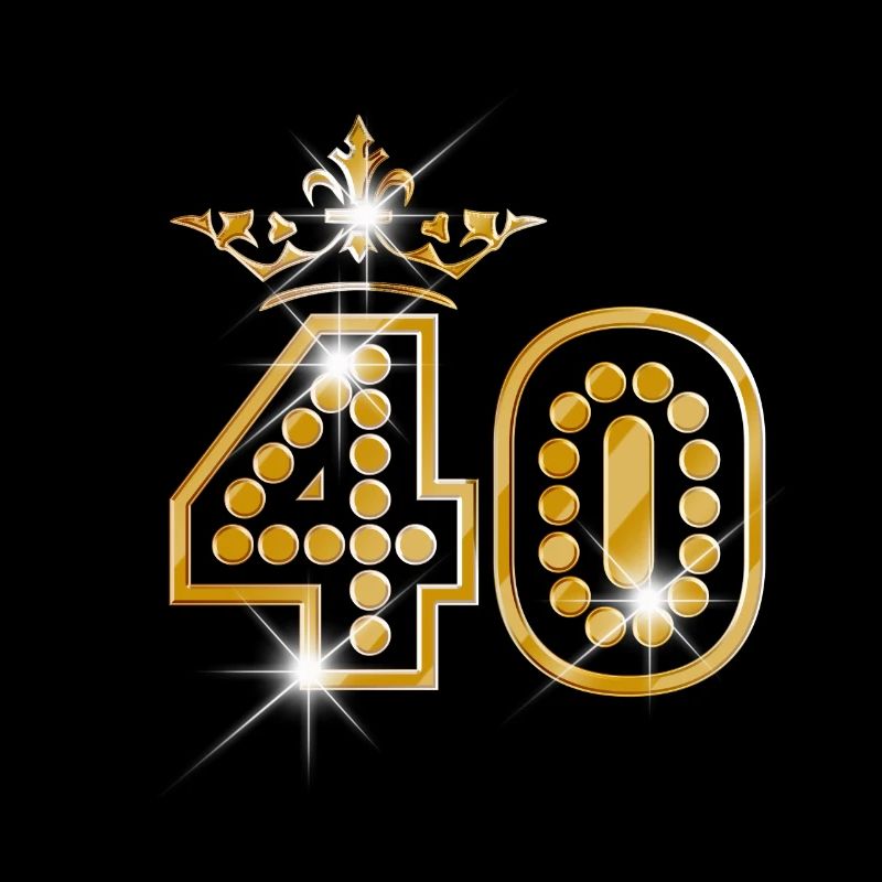 40 - Birthday - Queen - Gold - Burlesque