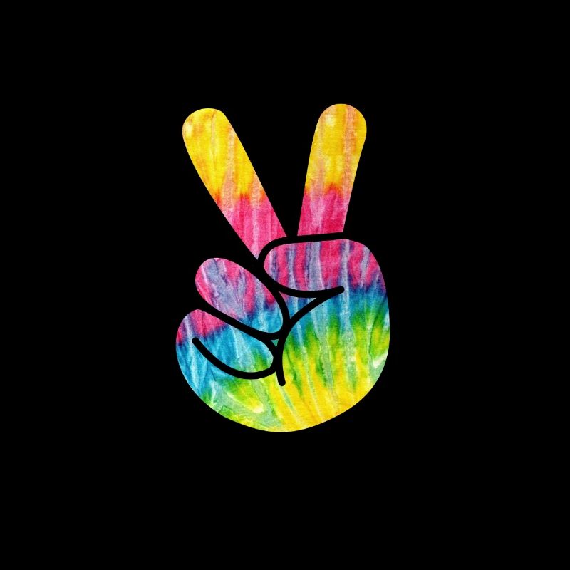 Friedenszeichen Hand -Psychedelic Finger T-Shirt