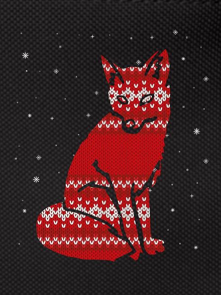 Weihnachten Fuchs - Strick Effekt