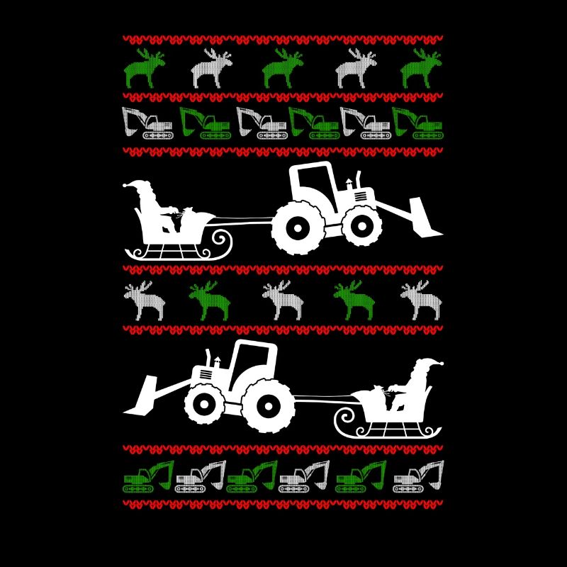 excavator ugly christmas