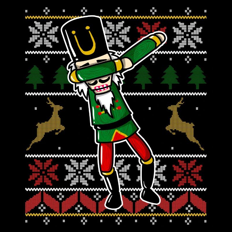 Dabbing Nutcracker - Dab Ugly Sweater Design