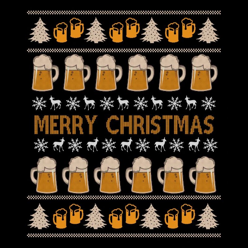 Pull de Noël laid bière alcool cadeau