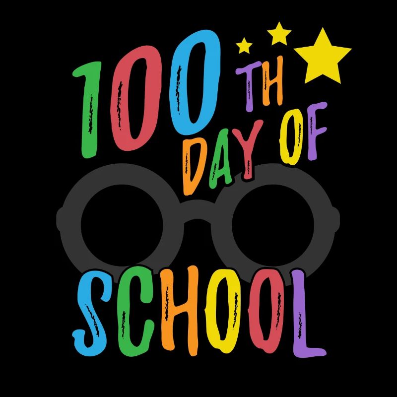 100e jour d'école T pour les enseignants et les étudiants