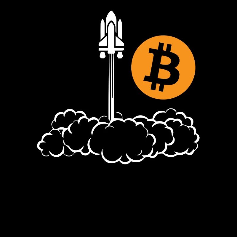 Bitcoin à la fusée lunaire navette spatiale HODL Pun