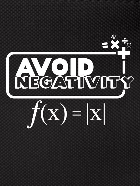 Avoid Negativity - white