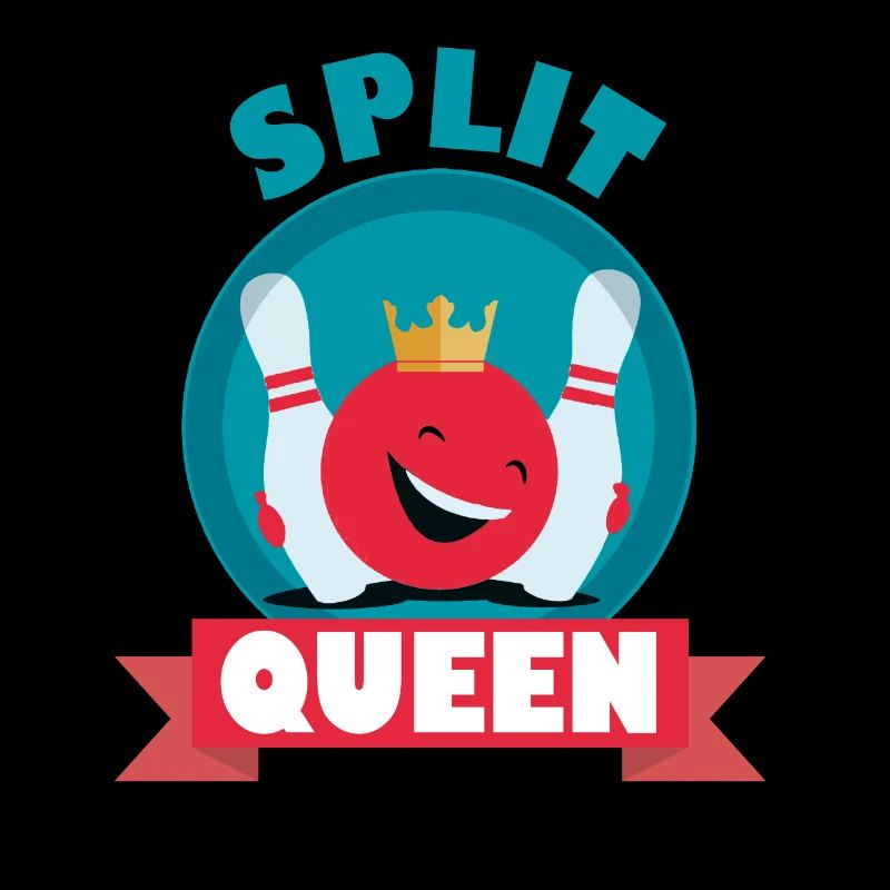 Split Queen Split Happens Bowling König T_Shirt
