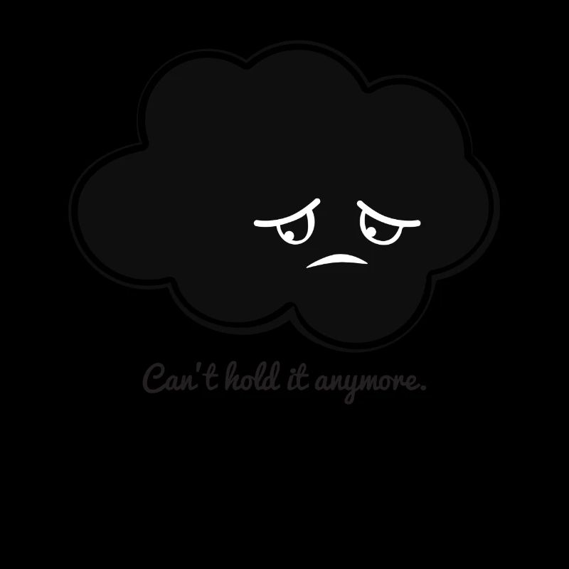 Rain Cloud Sad Feeling Gift Rain Saying