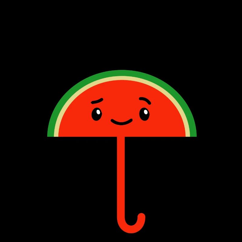 Raining Watermelon Seeds And Umbrella