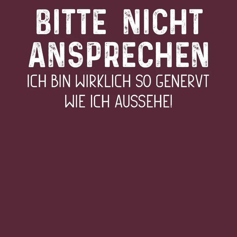 Bitte nicht ansprechen
