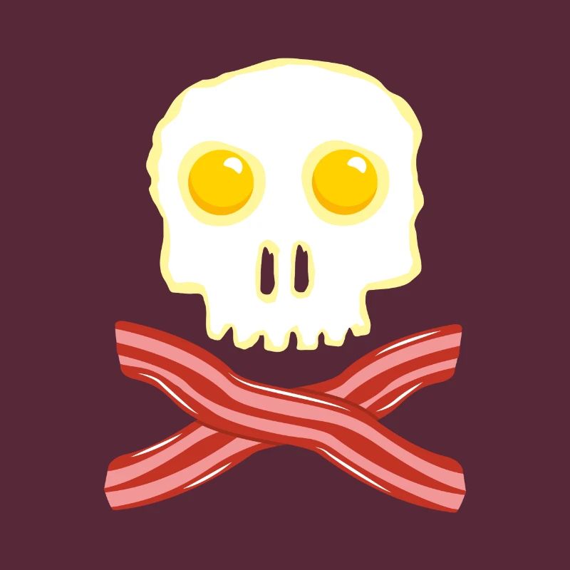 Bacon and eggs Skull Skull - Bacon Eggs