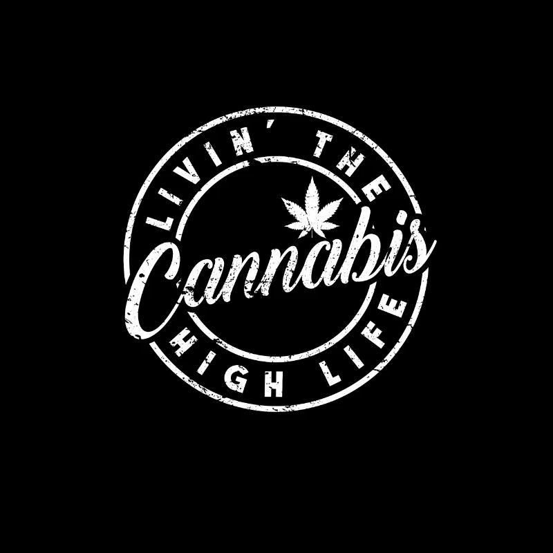 Cannabis High Leben Geschenk Kiffen Gras Rauchen