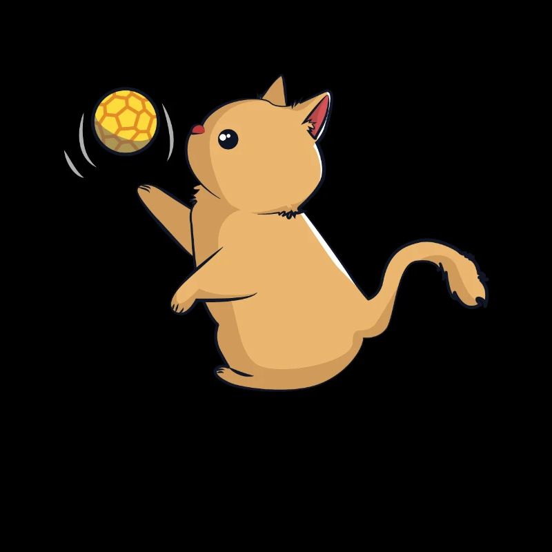 Cat plays handball