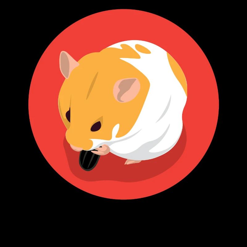 Mignon, brun, hamster, manger