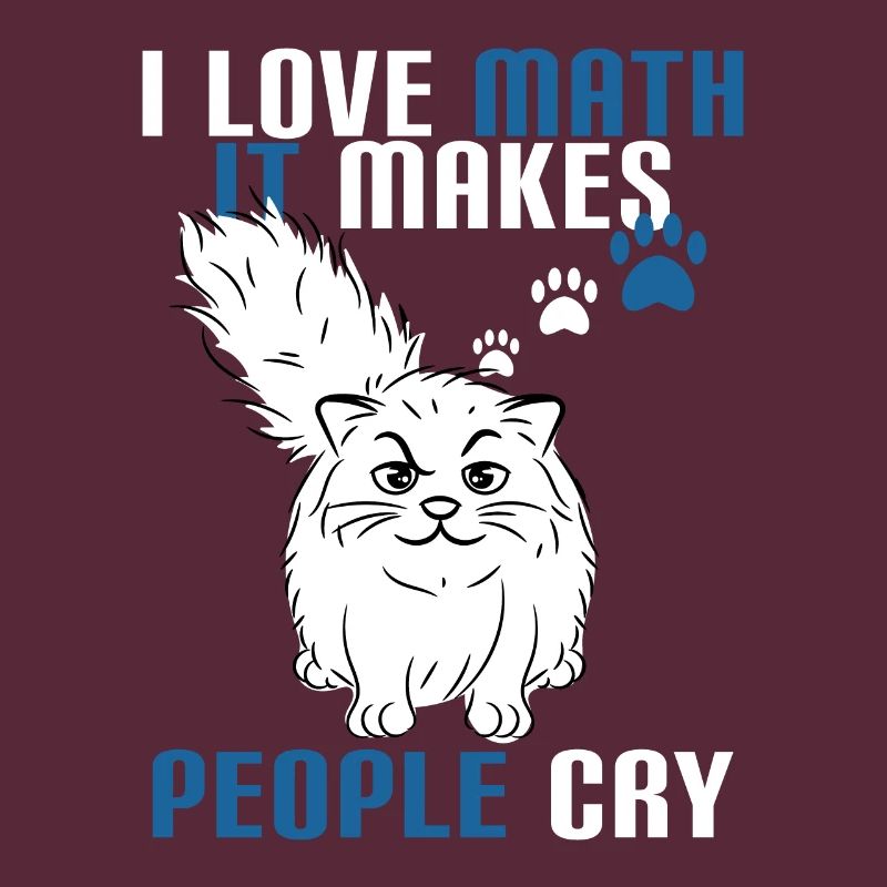 Conception de tee-shirt créative avec le texte "I Love Math It