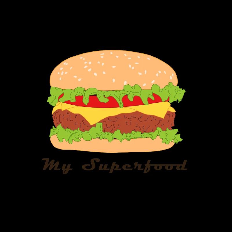 Comic Hamburger mit Spruch