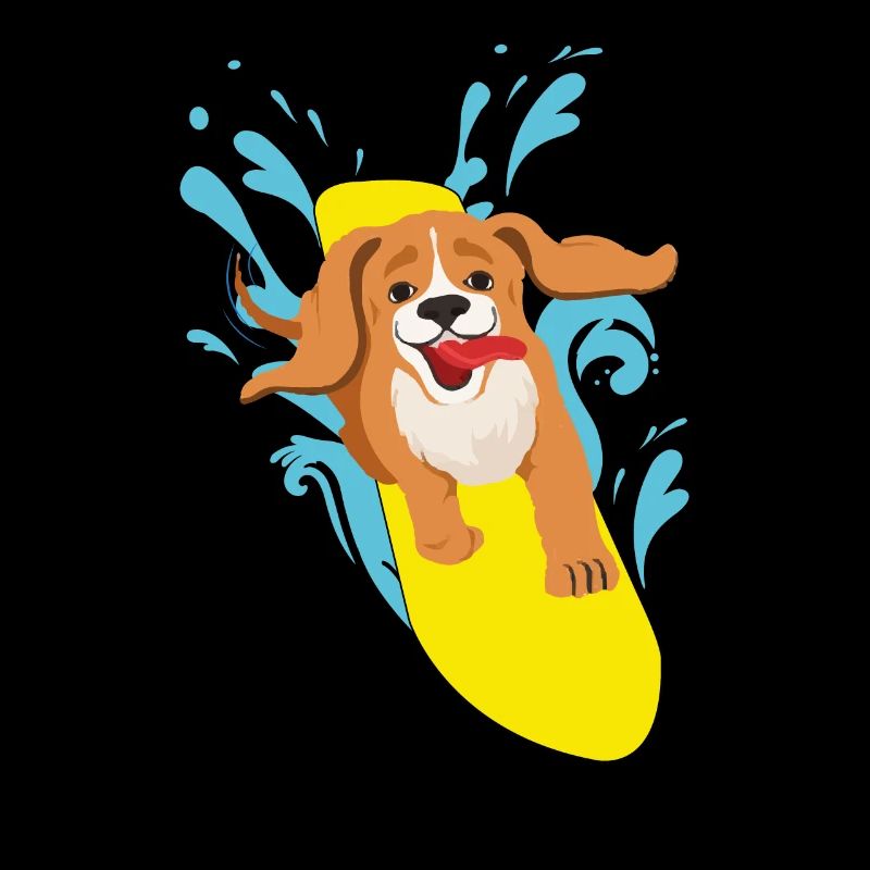 Surfen Hund Cocker Spaniel Surfer Surfing Geschenk