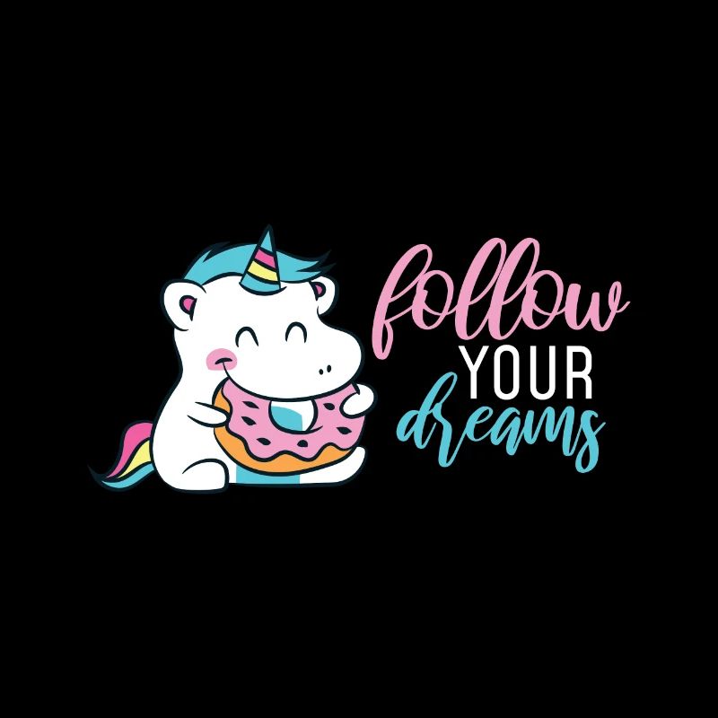Folge deinen Träumen Donut Einhorn Geschenk